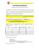 Fiche inscription cantine par famille 2022-23
